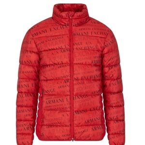 MEDIUM | Armani Exchange Bold Red Quilted Jacket